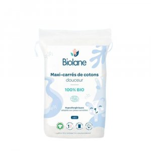 Maxi carrés de cotons bio x60 Biolane