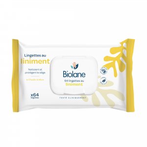 Lingettes bébé au liniment x64 Biolane