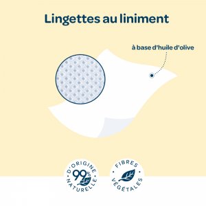 Lingettes bébé au liniment x64 Biolane