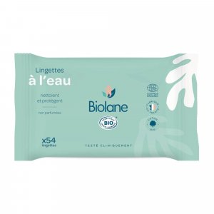 Lingettes à l'eau bébé bio x54 Biolane