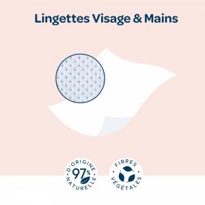Lingettes bébé visage et mains x64 Biolane