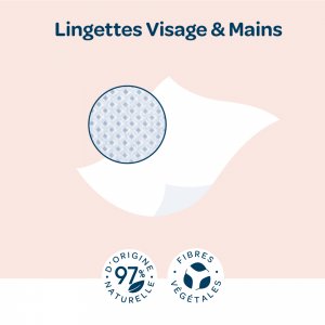 Lingettes bébé visage et mains pocket x20 Biolane