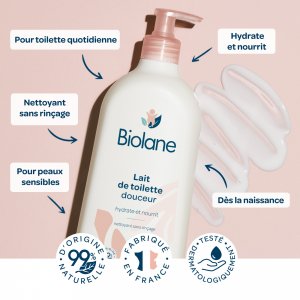 Lait de toilette douceur 750ml Biolane