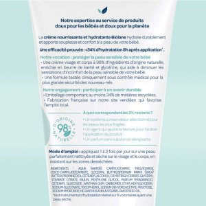 Crème nourrissante et hydratante bébé 100ml Biolane