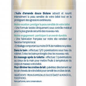 Huile d'amande douce 75ml Biolane
