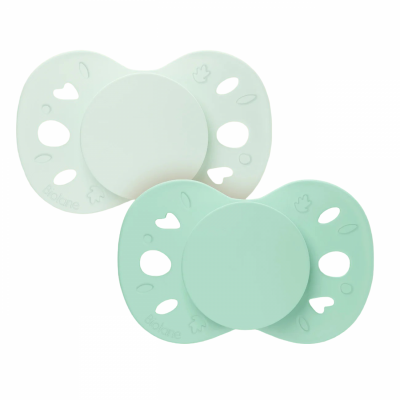 Lot de 2 sucettes anatomiques 18 mois+ essentielle vert clair et foncé