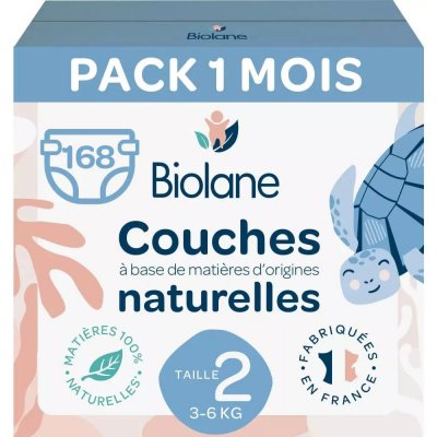 Couches bébé taille 2 pack 1 mois 168 couches