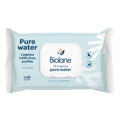 Lingettes bébé pure water x48