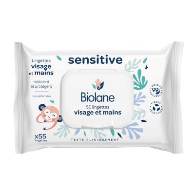 Lingettes bébé sensitives x55