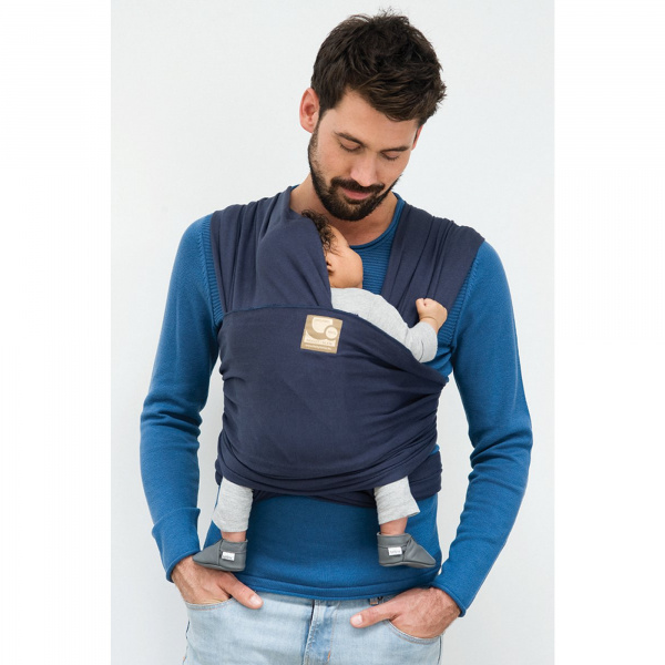 Écharpe de portage tricot-slen bio bluejeans Babylonia