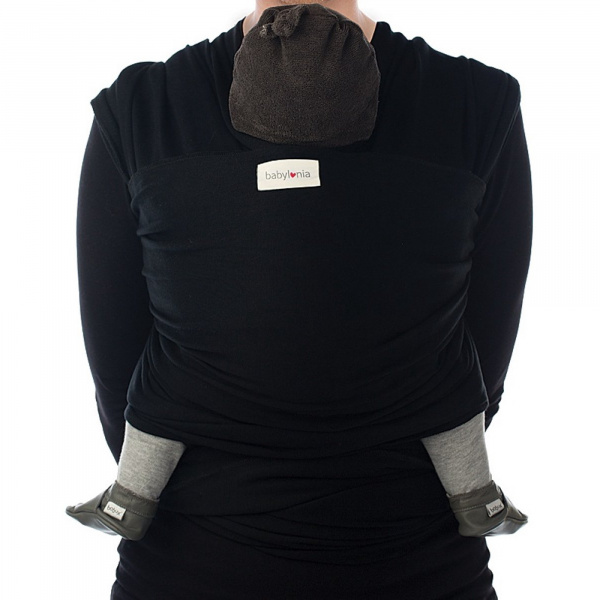 Écharpe de portage tricot-slen bio black Babylonia