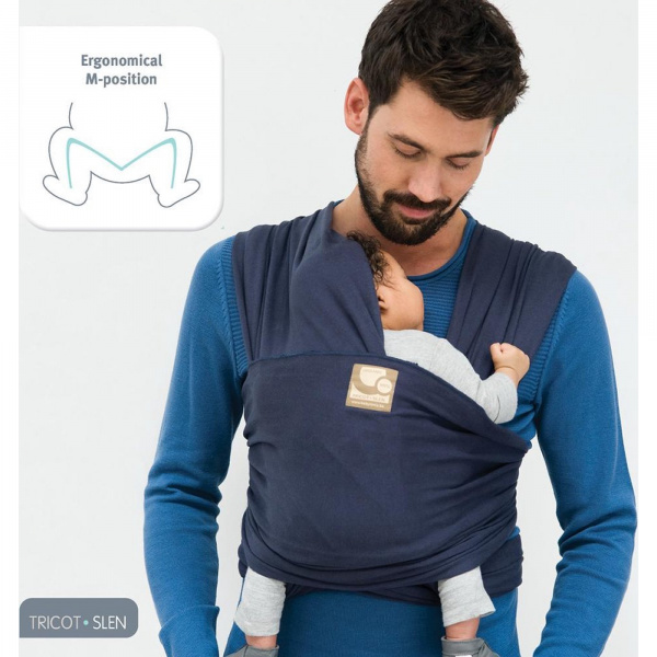 Écharpe de portage tricot-slen bio black Babylonia