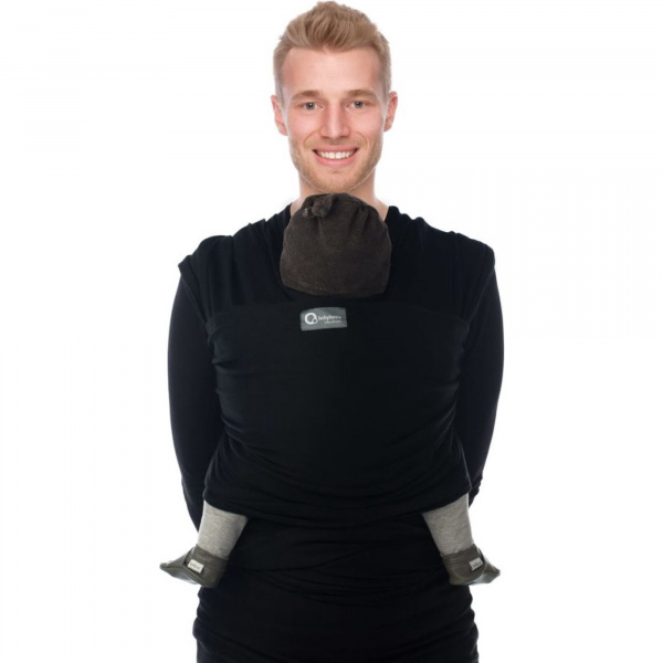 Écharpe de portage tricot-slen bio black Babylonia