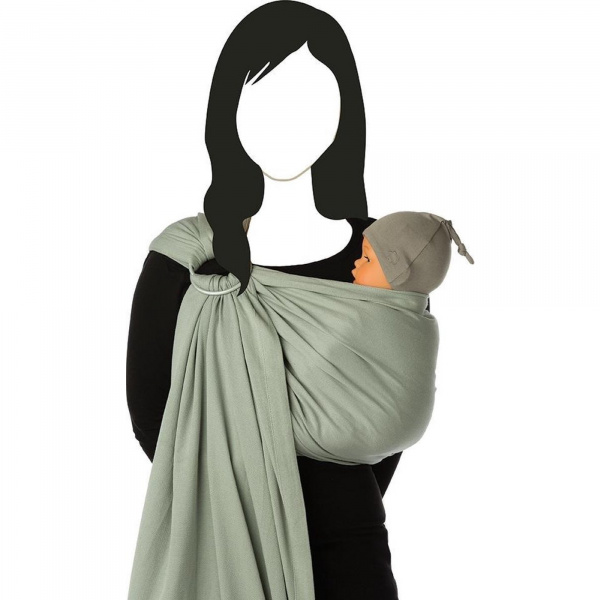 Écharpe de portage sling grey violet Babylonia