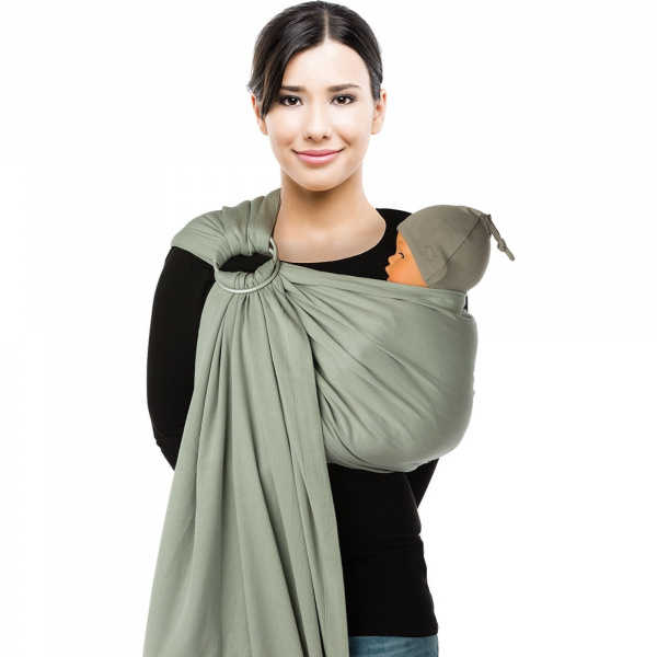 Écharpe de portage sling grey violet Babylonia