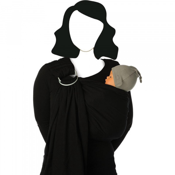 Écharpe de portage sling black beans Babylonia