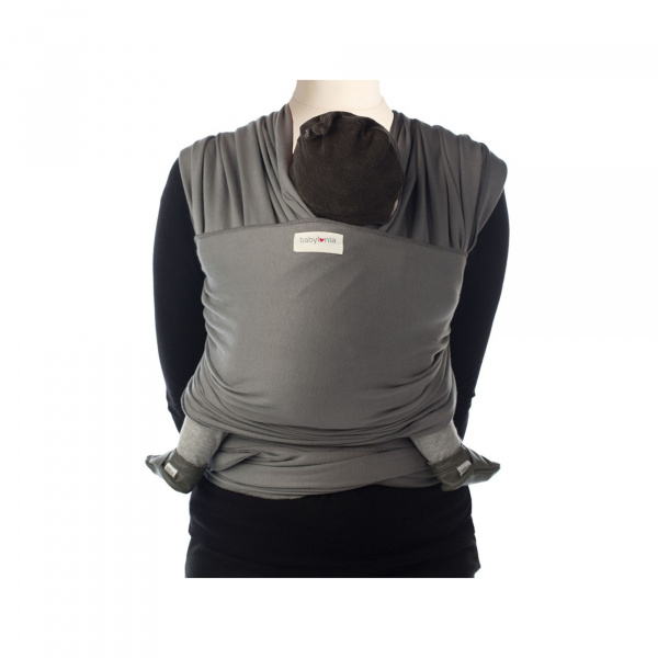 Écharpe de portage tricot-slen bio moon mist grey Babylonia