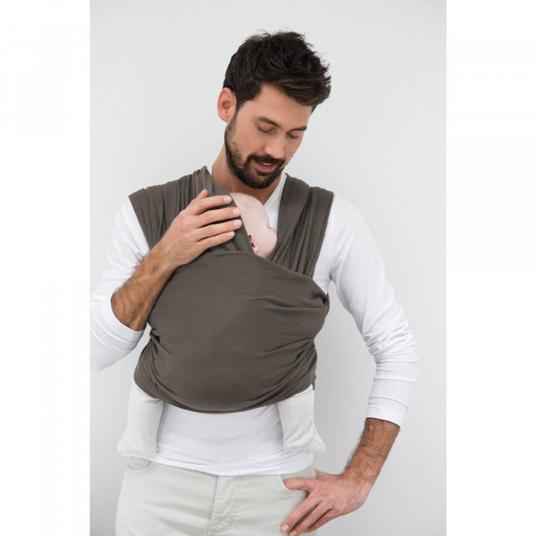 Écharpe de portage tricot-slen bio moon mist grey Babylonia