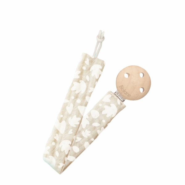 Attache sucette ronde beige Biolane