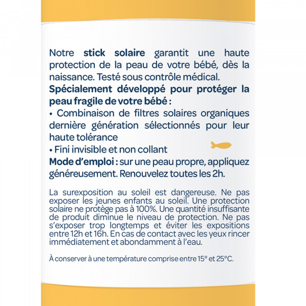 Stick solaire enfant spf50 Biolane