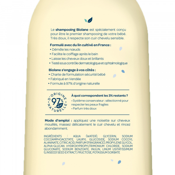 Shampooing très doux bébé Biolane