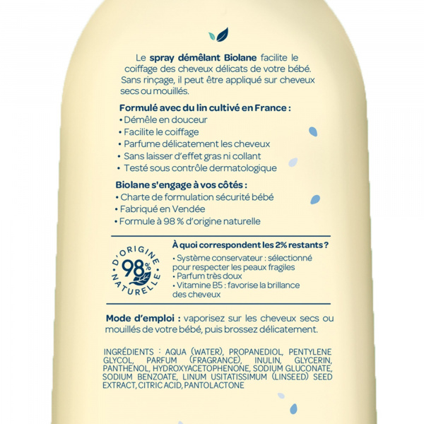 Spray démêlant bébé Biolane