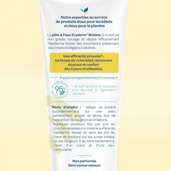 Pâte à l'eau bébé eryderm expert 75ml Biolane