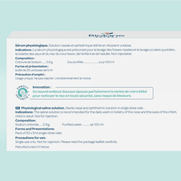Sérums physiologiques bébé 20 x 5ml Biolane