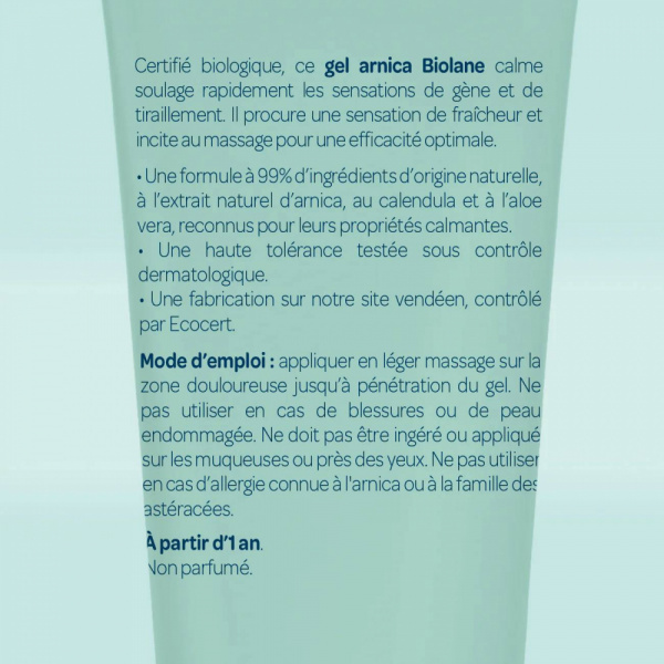 Gel arnica bébé bio 20ml Biolane
