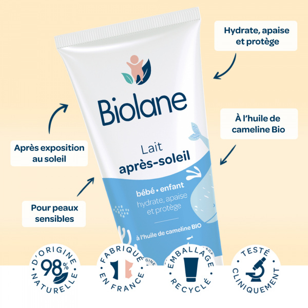 Lait après-soleil bébé 100ml Biolane