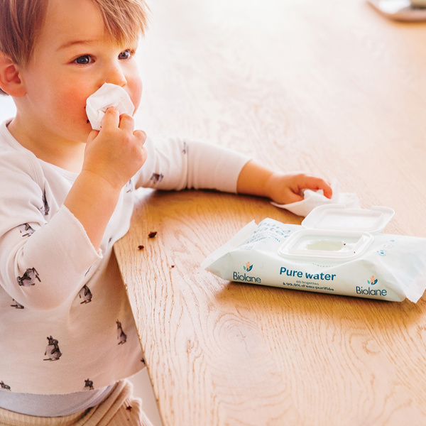 Lingettes bébé pure water x48 Biolane