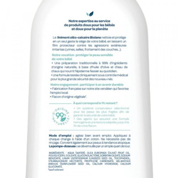 Liniment oléo-calcaire 300ml Biolane