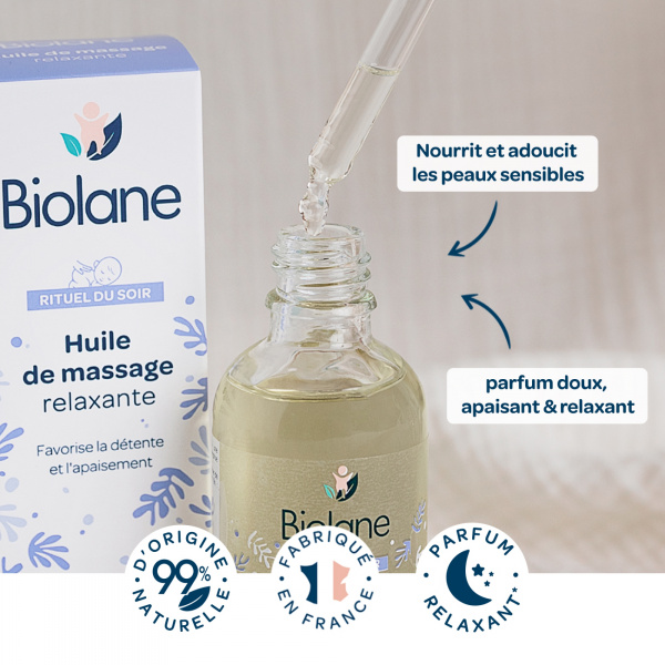 Huile de massage relaxante 50ml Biolane