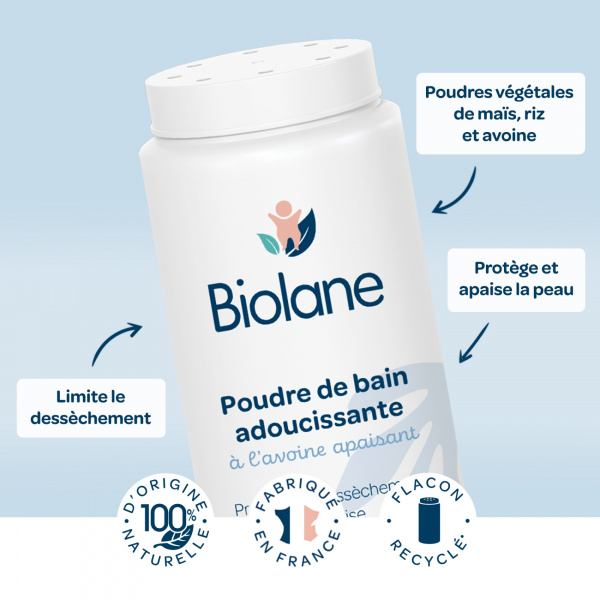 Poudre de bain bébé 75 g Biolane