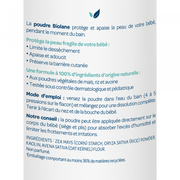 Poudre de bain bébé 75 g Biolane