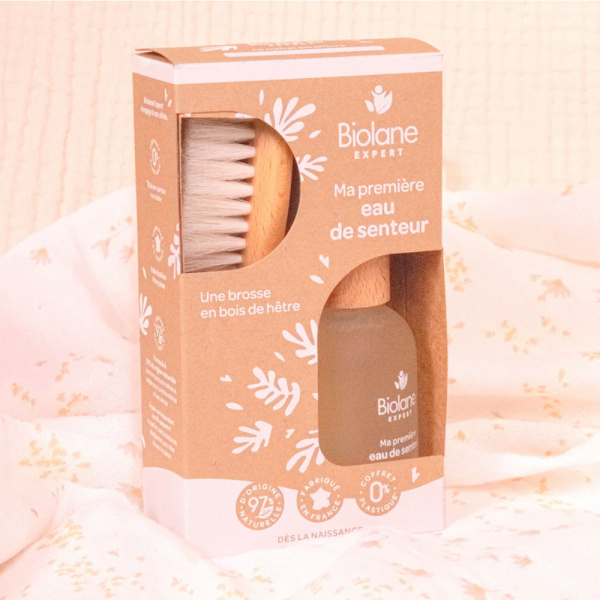 Coffret parfum bébé 50ml + brosse Biolane