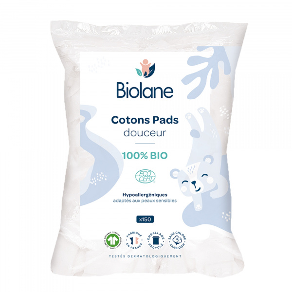 Carré de cotons douceur bio x150 Biolane