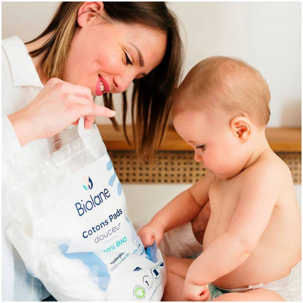 Carré de cotons douceur bio x150 Biolane