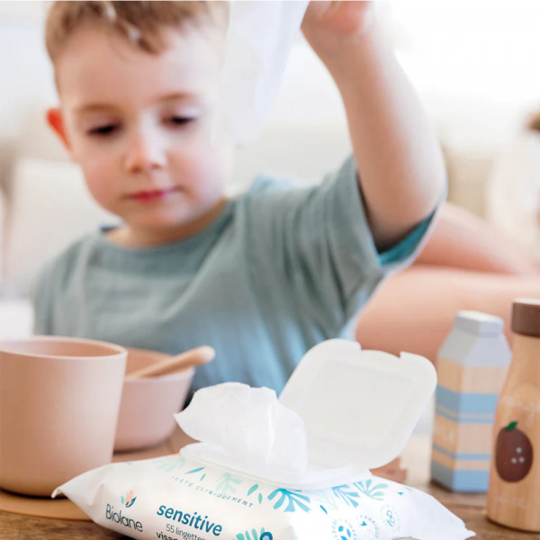 Lingettes bébé sensitives x55 Biolane