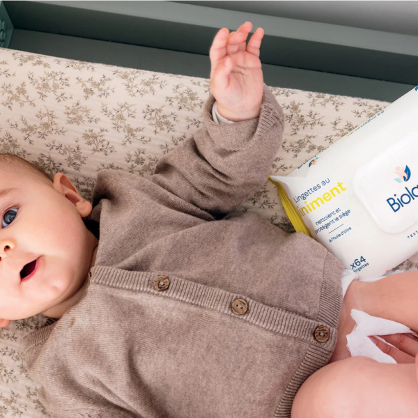 Lingettes bébé au liniment x64 Biolane