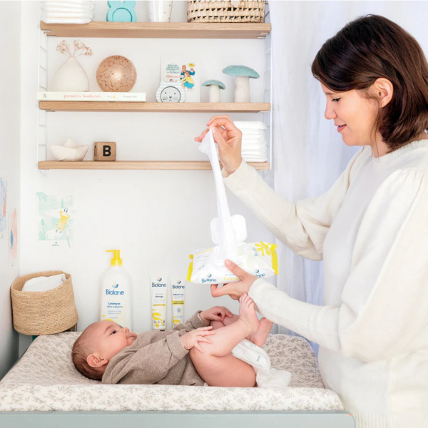 Lingettes bébé au liniment x64 Biolane