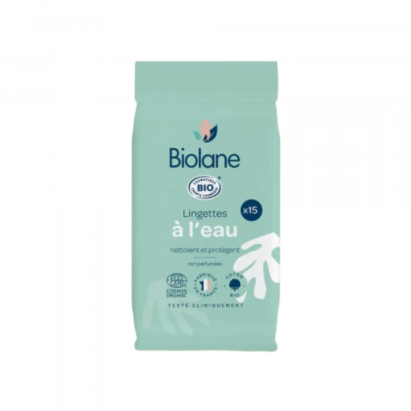 Lingettes à l'eau bébé bio pocket x15 Biolane