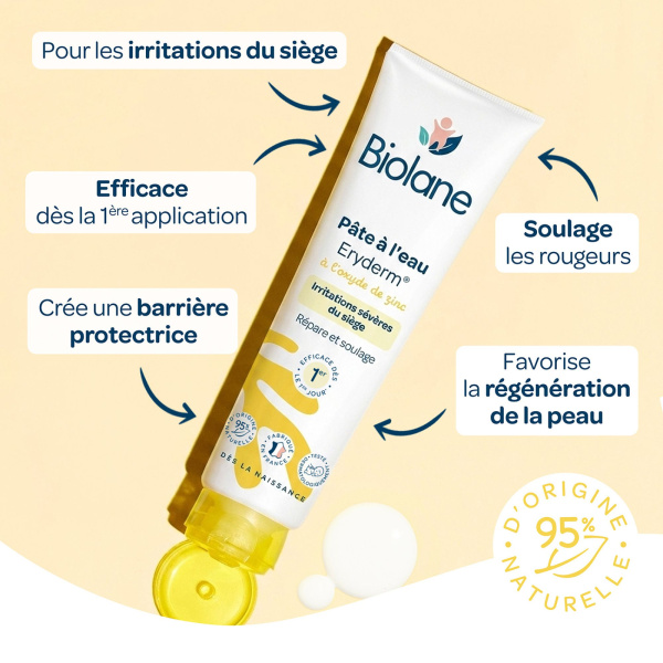 Pâte à l'eau eryderm bébé 100ml Biolane