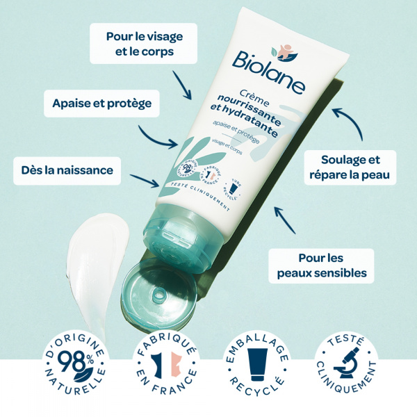 Crème nourrissante et hydratante bébé 100ml Biolane