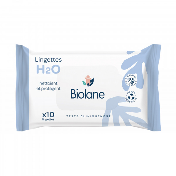 Lingettes bébé h2o pocket x10 Biolane