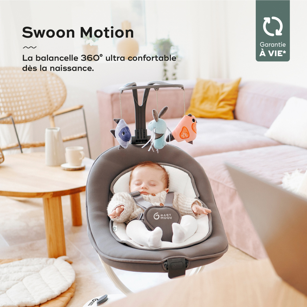 Balancelle Bebe Swoon Motion Zinc De Babymoov Sur Allobebe