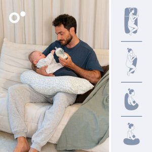 Coussin d'allaitement maxxy mini leaves green Babymoov