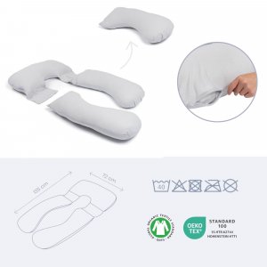 Coussin d'allaitement maxxy little dots grey Babymoov