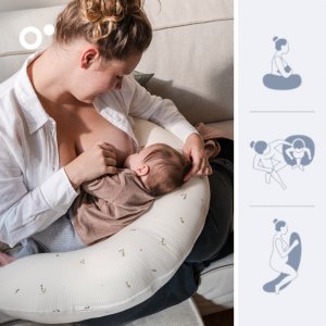 Coussin d'allaitement twisty 2 en 1 sweety cream Babymoov