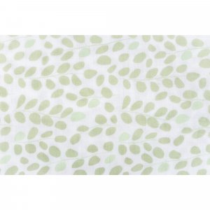 Lot de 3 langes en gaze de coton lovely mini leaves green Babymoov